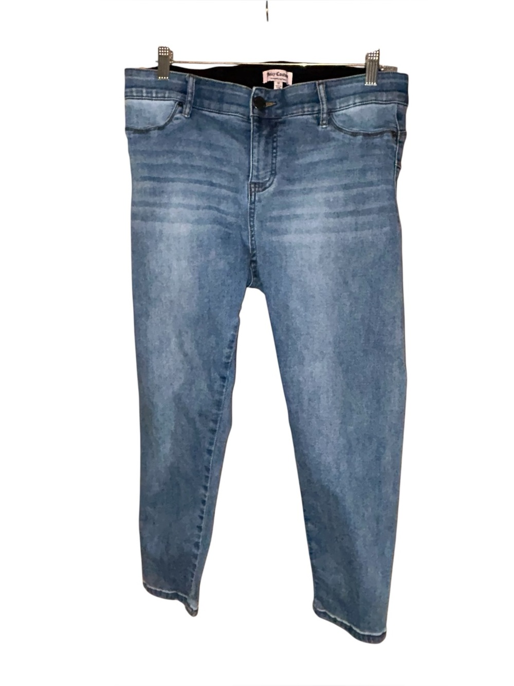 Juicy Couture Capri Jeans Y2K Womens Size 12 Medium Wash Stretch Denim